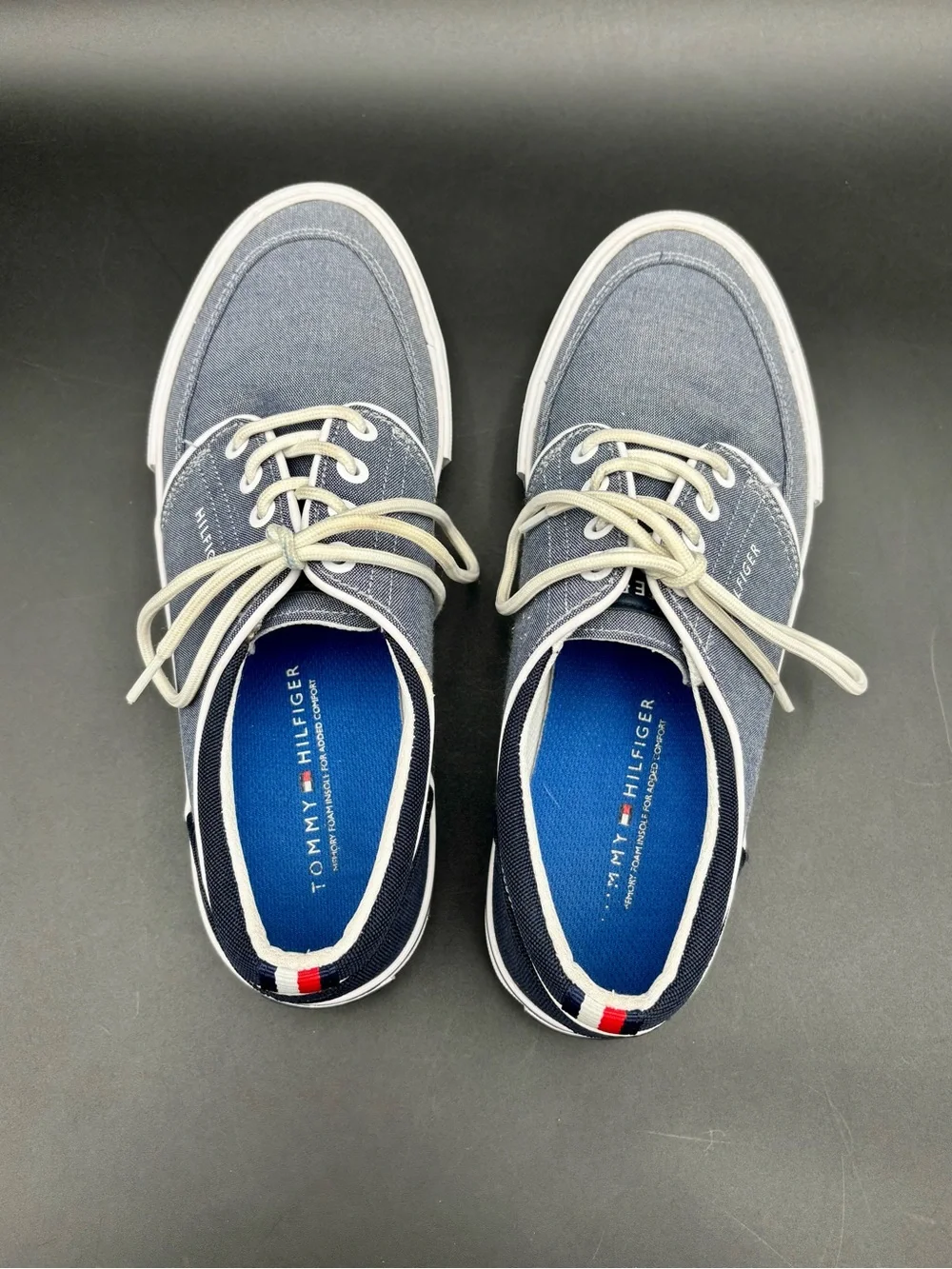 Tommy Hilfiger Men's Redd7 Chambray Denim Sneakers - Size 7.5